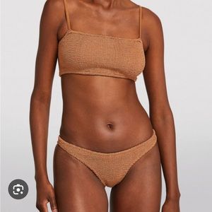 NWT Hunza G Metallic Cocoa Gigi bikini